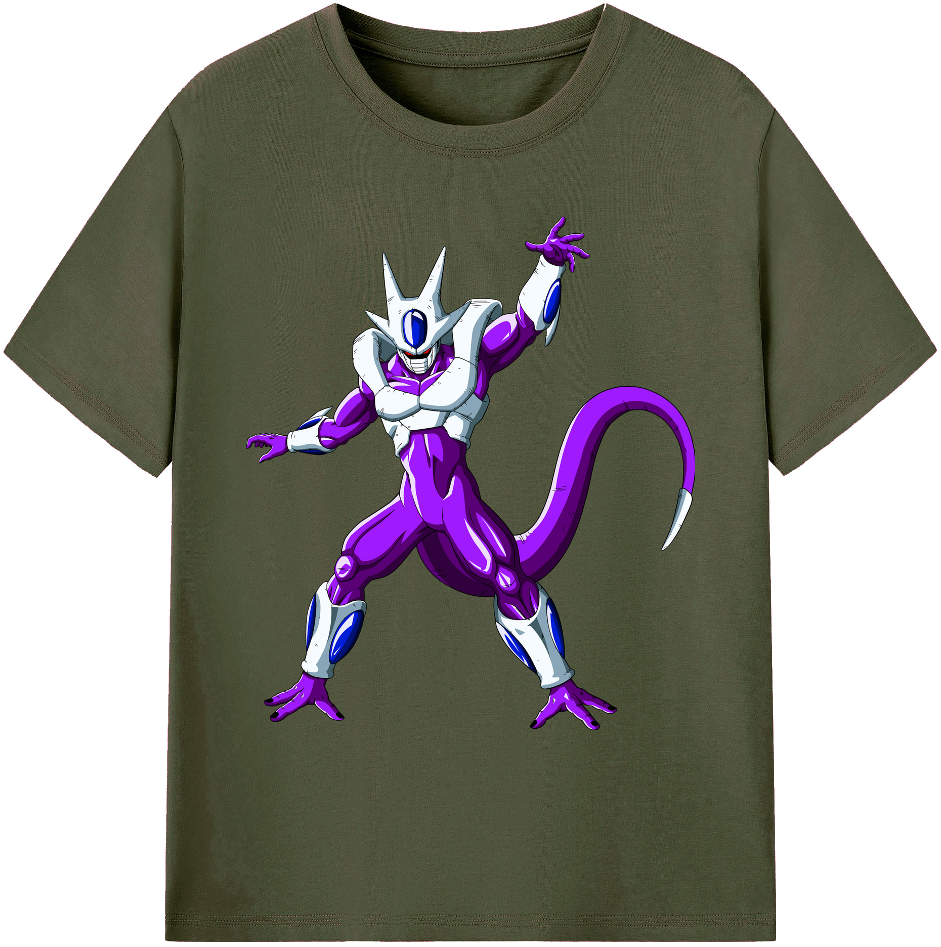 （画像用） ドラゴンボール クウラ DRAGON BALL Cooler Coora 綿100％ メンズ半袖Tシャツ｜肌触りやわらか＆通気性